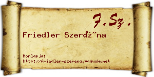 Friedler Szeréna névjegykártya